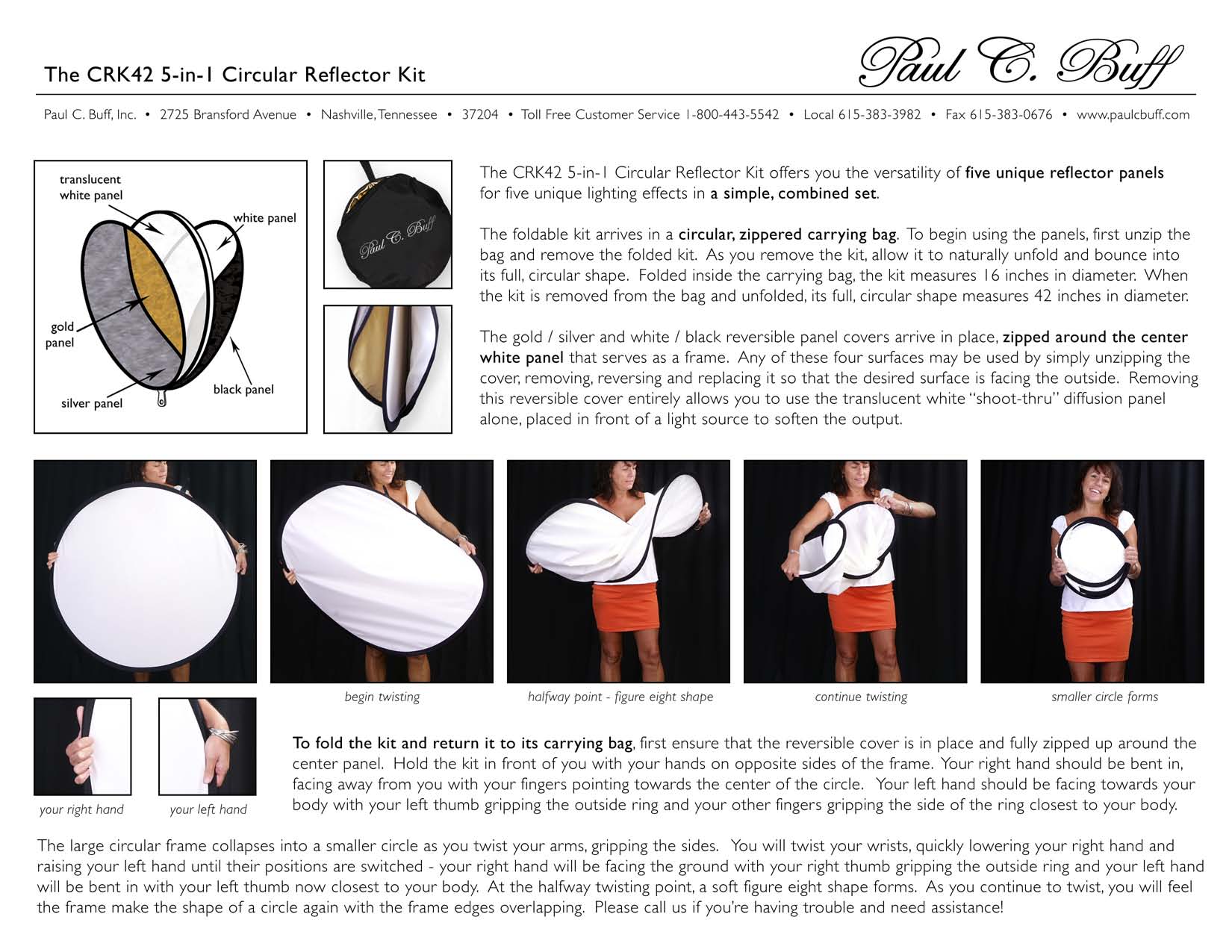 5-in-1 Reflector Kit Instructions